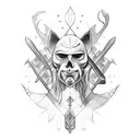 Nordic shaman tattoo design idea