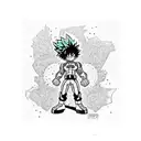 my hero academia deku tattoo design idea
