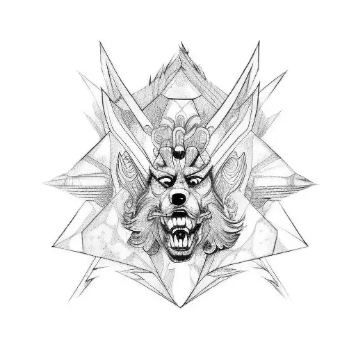 hades and cerberus tattoo design idea