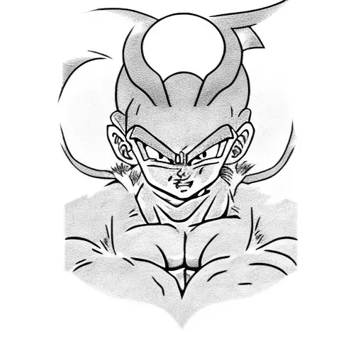dragon ball z with Samoan designs tattoo design idea