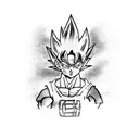 dragon ball z with Samoan designs tattoo design idea