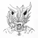 dragon ball z with Samoan designs tattoo design idea