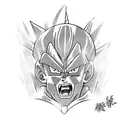 dragon ball z with Samoan designs tattoo design idea