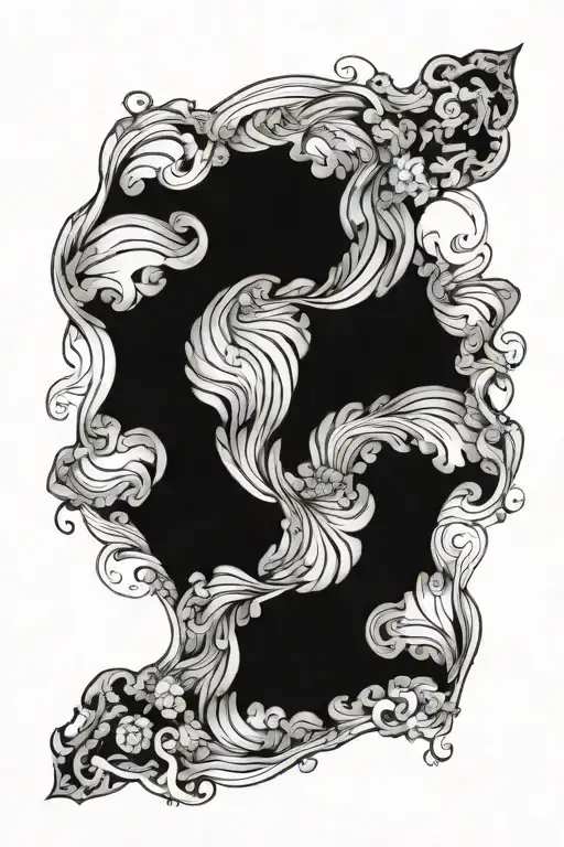 suminagashi tattoo design idea