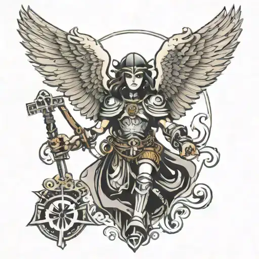 warhammer 40K dark angel tattoo design idea