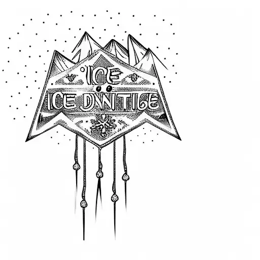ice skating sign tattoo design idea