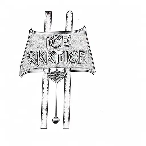 ice skating sign tattoo design idea