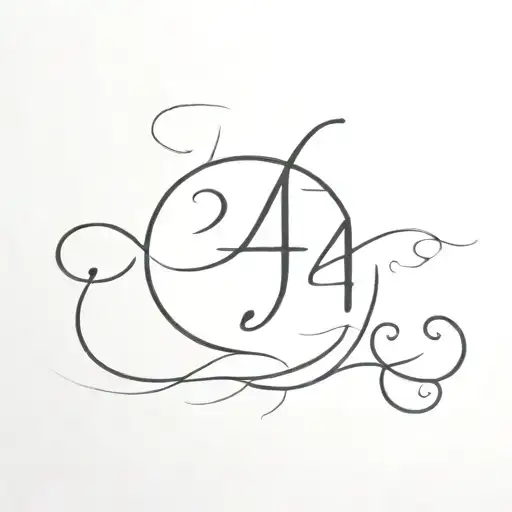 small numbers 3:4 tattoo design idea