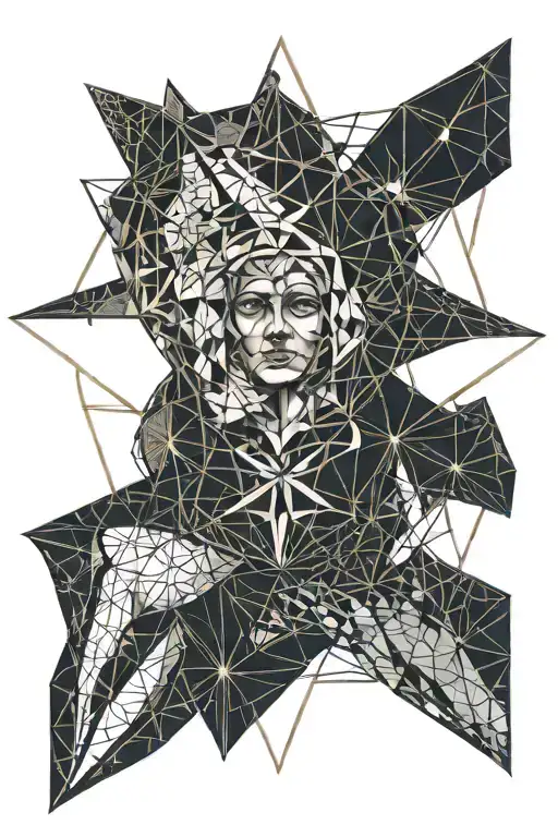 Greek art statue soul star love astrological sign tattoo design idea