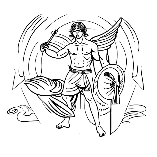 Apollo greek god  tattoo design idea
