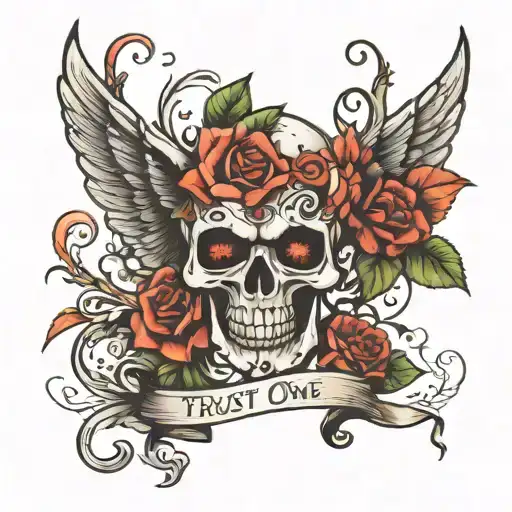 trust no one tattoo design idea