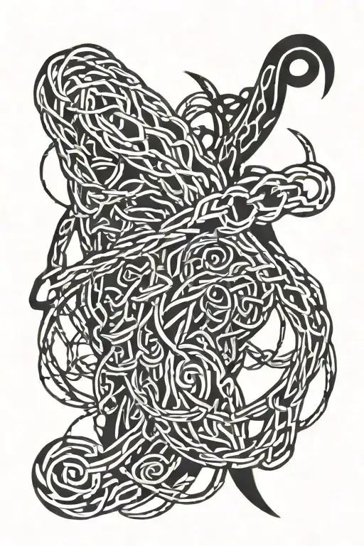 barbed wire going from the hips over the ribs behind the shoulder and over the shoulder and dont the bicep  tattoo design idea