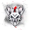 Fox skull tattoo design idea