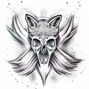 Fox skull tattoo design idea
