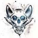 Fox skull tattoo design idea