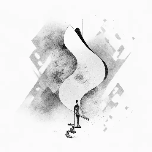 piano fading to audio wave tattoo design idea