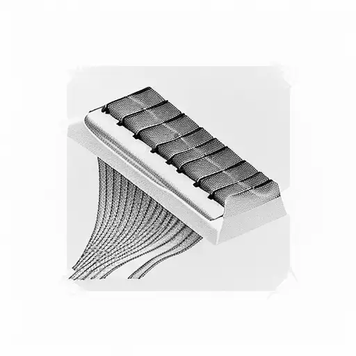 piano keys fading to audio wave tattoo design idea