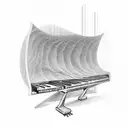 piano fading to audio wave tattoo design idea