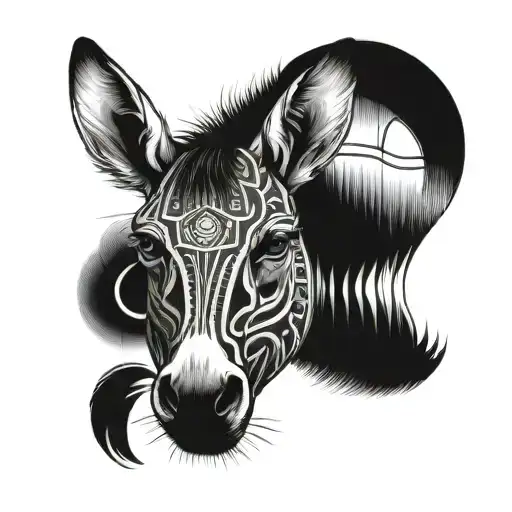 pack mule tattoo design idea