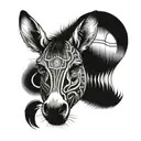 pack mule tattoo design idea