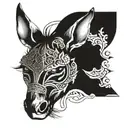 pack mule tattoo design idea