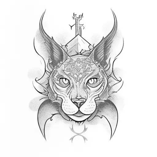 old key, Disney, gothic art cathedral  tattoo design idea