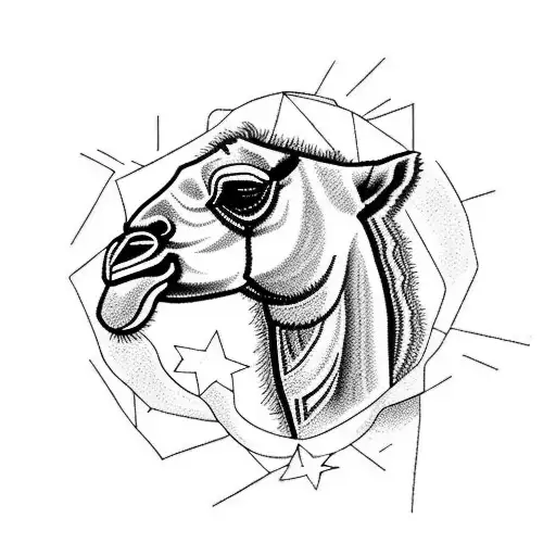 camel  tattoo design idea