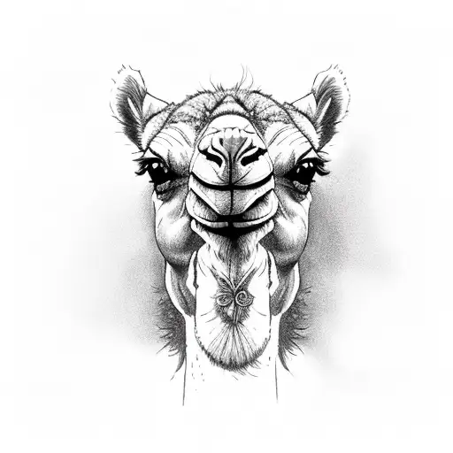 camel tattoo design idea