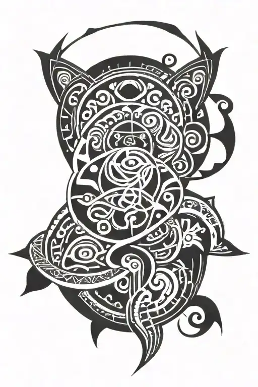 nirvana calm peace strength energy tattoo design idea