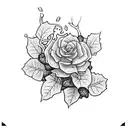 Ivy plant with the word Ivey tattoo design idea