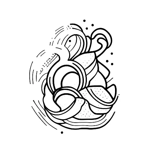 croissant tattoo design idea