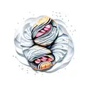 croissant tattoo design idea