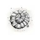 croissant tattoo design idea