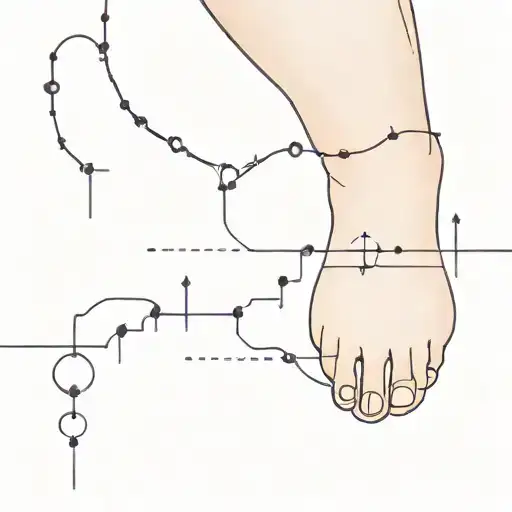 create a trail of footsteps made out of morse code  tattoo design idea