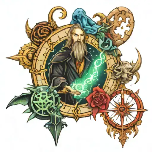 Lord of the Rings, Aliens, Wheel of Time, Marvel, Harry Potter and Star Wars. tattoo design idea