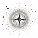 A celestial coffee bean constellation with IT symbols tattoo design idea