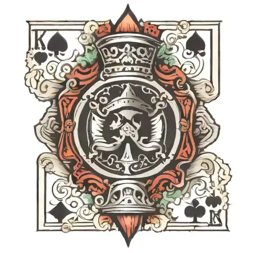 king of spades tattoo design idea