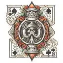 king of spades tattoo design idea