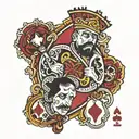 king of spades tattoo design idea