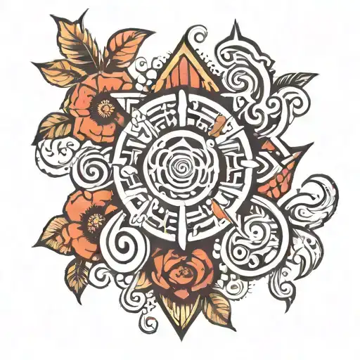 good vibe symbols tattoo design idea