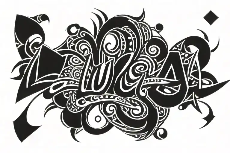 Luca name tattoo design idea