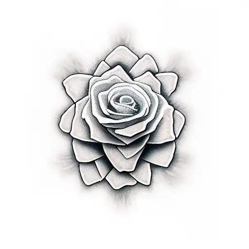 hammer brick wall ghost face flower tattoo design idea