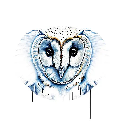 barn owl tattoo design idea