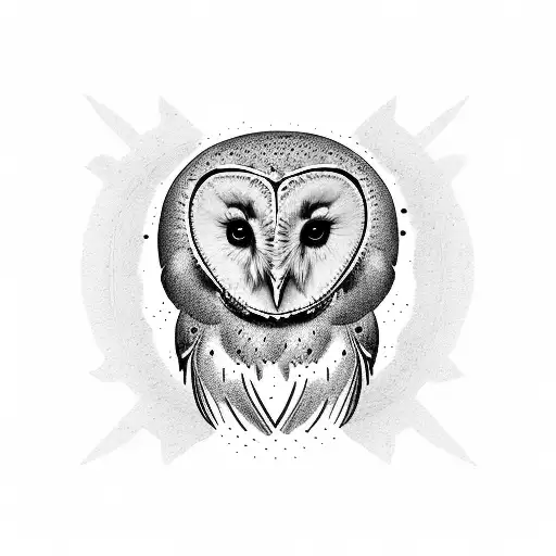 barn owl tattoo design idea