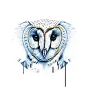 barn owl tattoo design idea