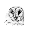 barn owl tattoo design idea