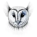 barn owl tattoo design idea