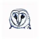 barn owl tattoo design idea