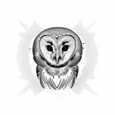 barn owl tattoo design idea