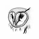 barn owl tattoo design idea